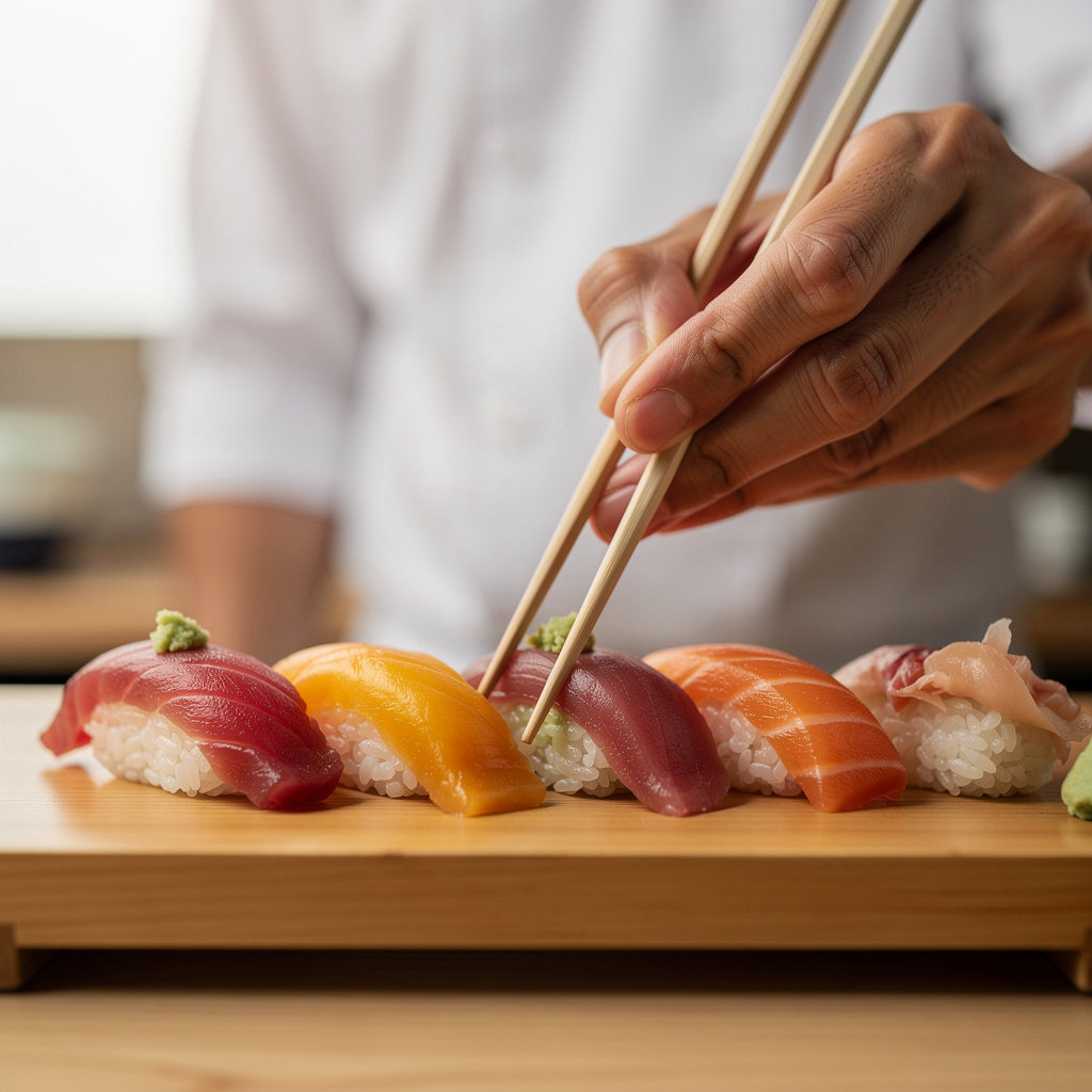 Sushi 2 chef preparing fresh, authentic sushi in our North Park restaurant
